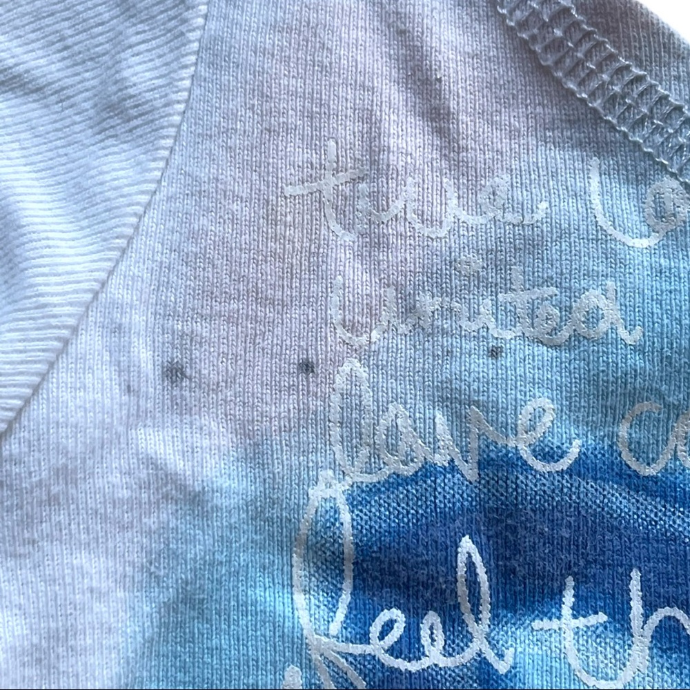 VINTAGE HOLLYWOOD ONE LOVE GRAPHICS BLUE & WHITE SHIRT SIZE SMALL - Picture 4 of 7
